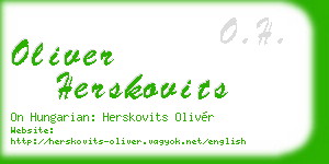 oliver herskovits business card