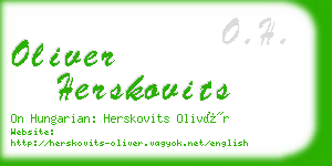 oliver herskovits business card